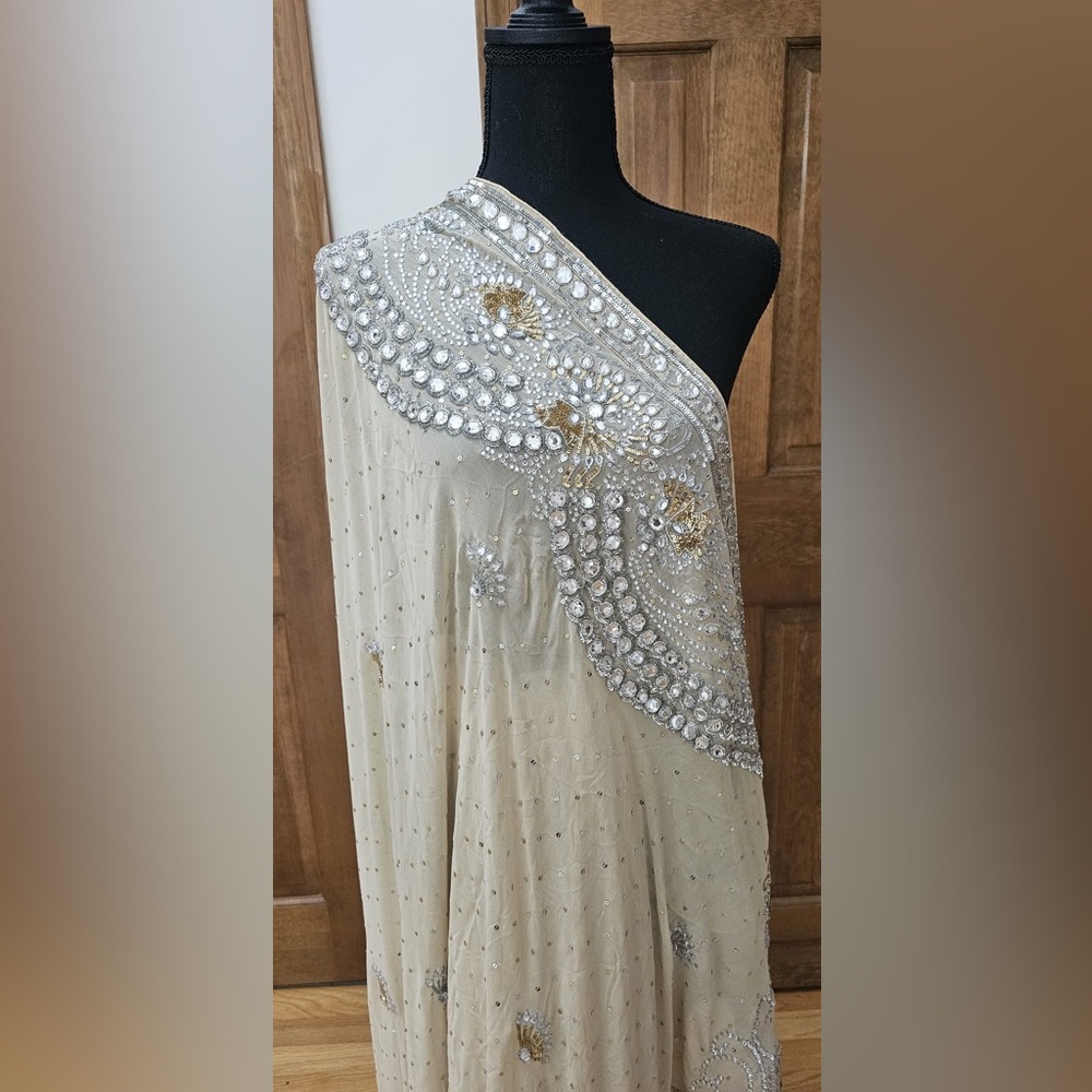 Beautiful New Cream Sari